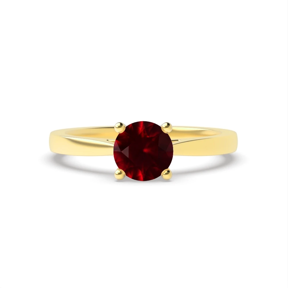 4 Prong Yellow Gold Classic Engagement Rings