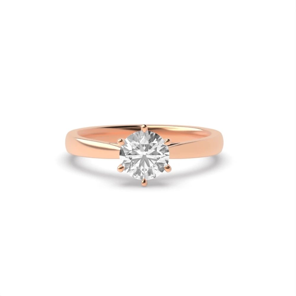 6 Prong Rose Gold Flower setting Sale Engagement Rings