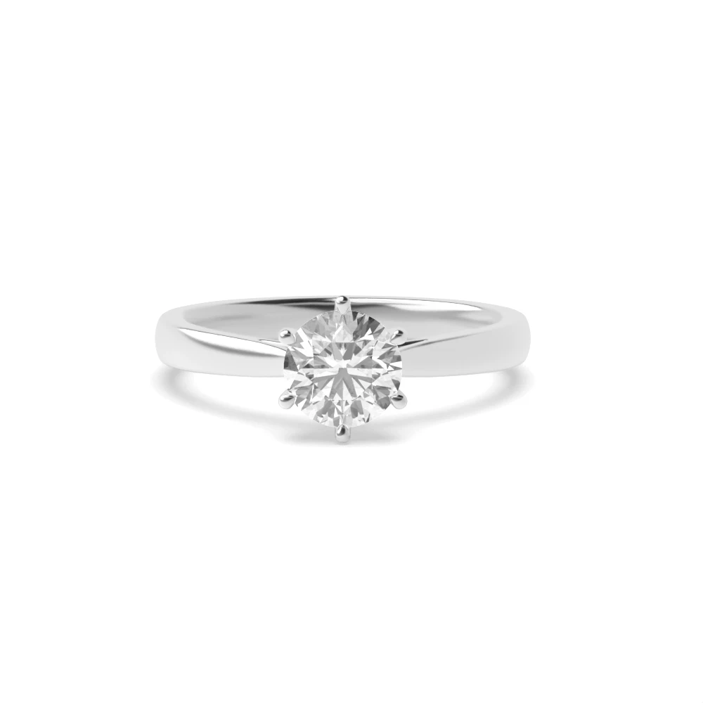 6 Prong Platinum Flower setting Sale Engagement Rings