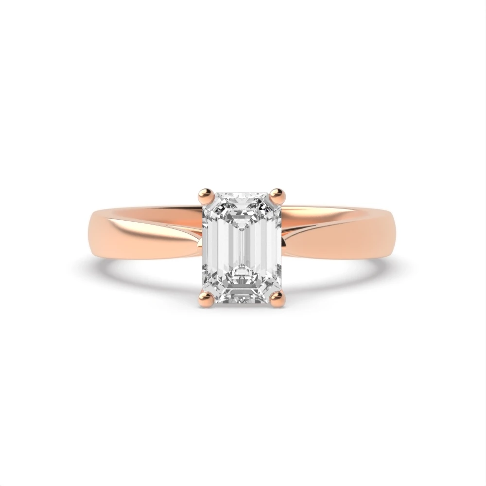 4 Prong Rose Gold Flower petal style Engagement Rings