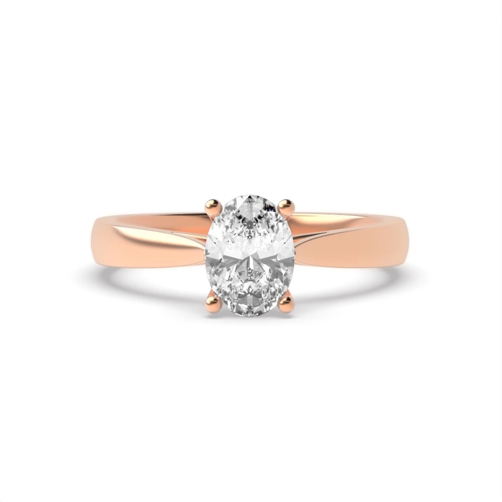 4 Prong Rose Gold Flower petal style Engagement Rings