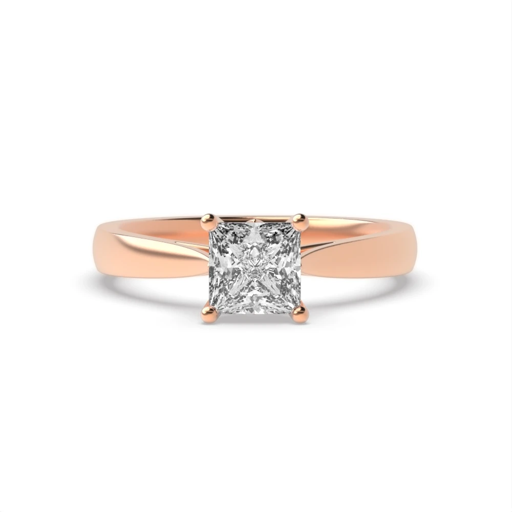 4 Prong Rose Gold Flower petal style Engagement Rings