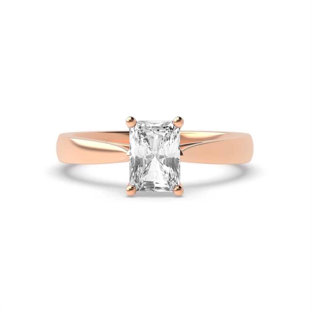 4 Prong Rose Gold Flower petal style Engagement Rings