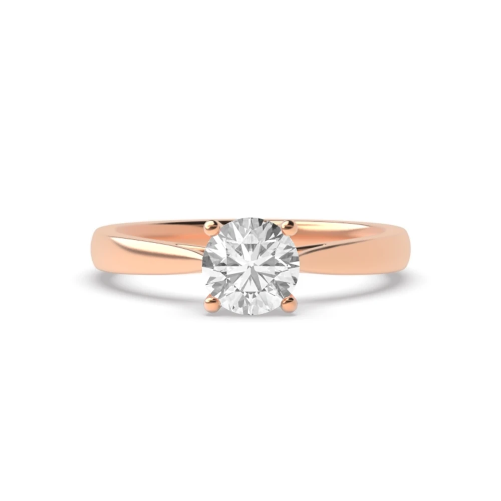 4 Prong Rose Gold Flower petal style Engagement Rings