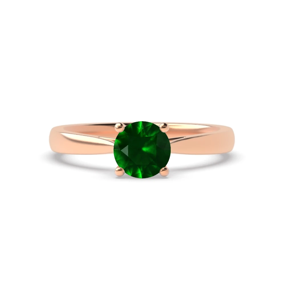 4 Prong Rose Gold Flower petal style Engagement Rings