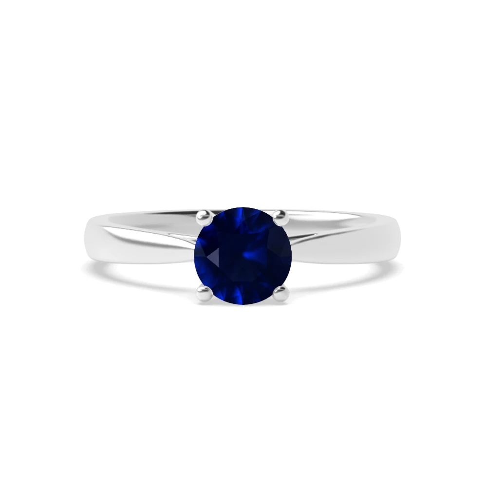 4 Prong Platinum Flower petal style Solitaire Engagement Rings
