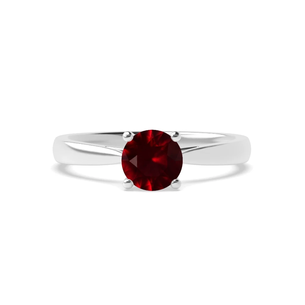 4 Prong Platinum Flower petal style Solitaire Engagement Rings