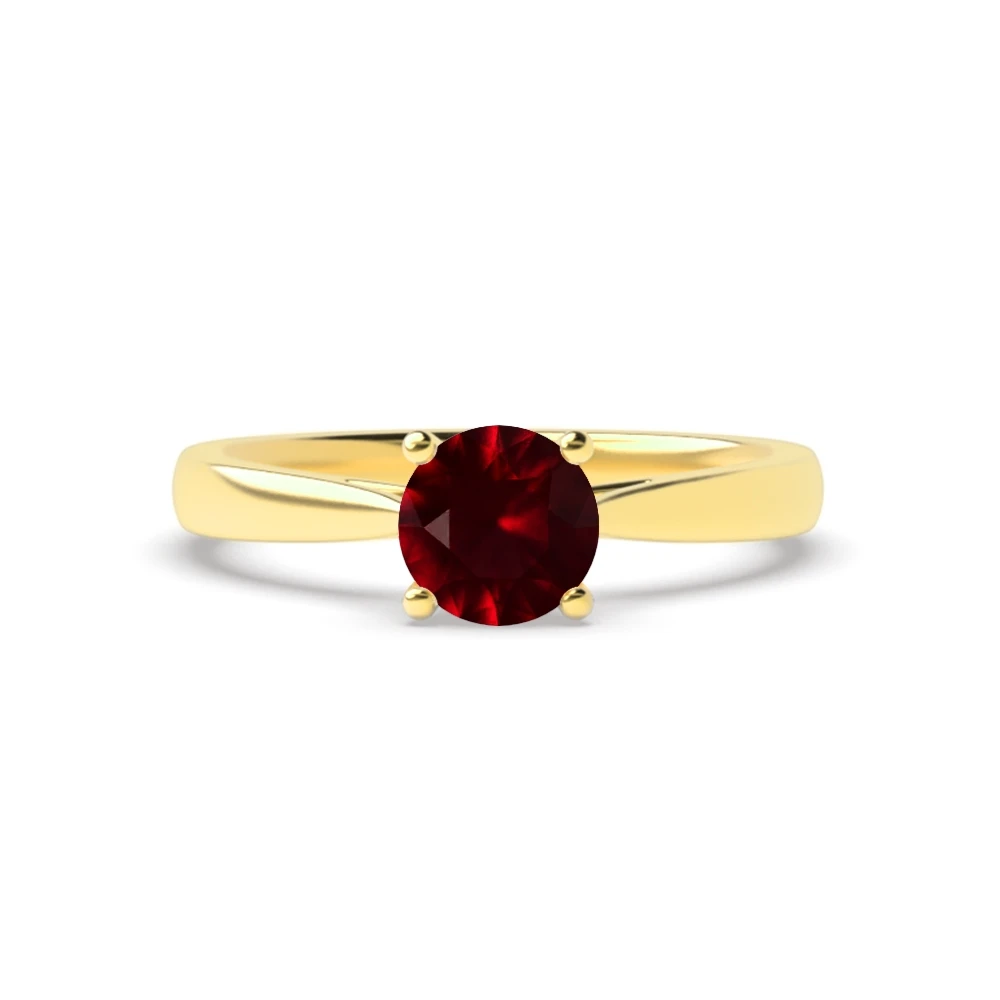 4 Prong Yellow Gold Flower petal style Engagement Rings