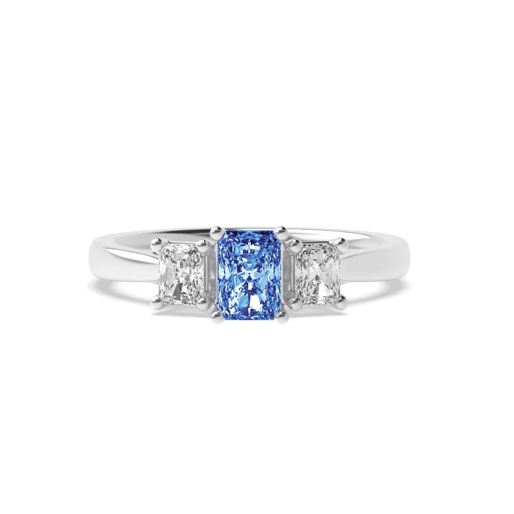 4 Prong Cross over claws with gallery Engagement Rings