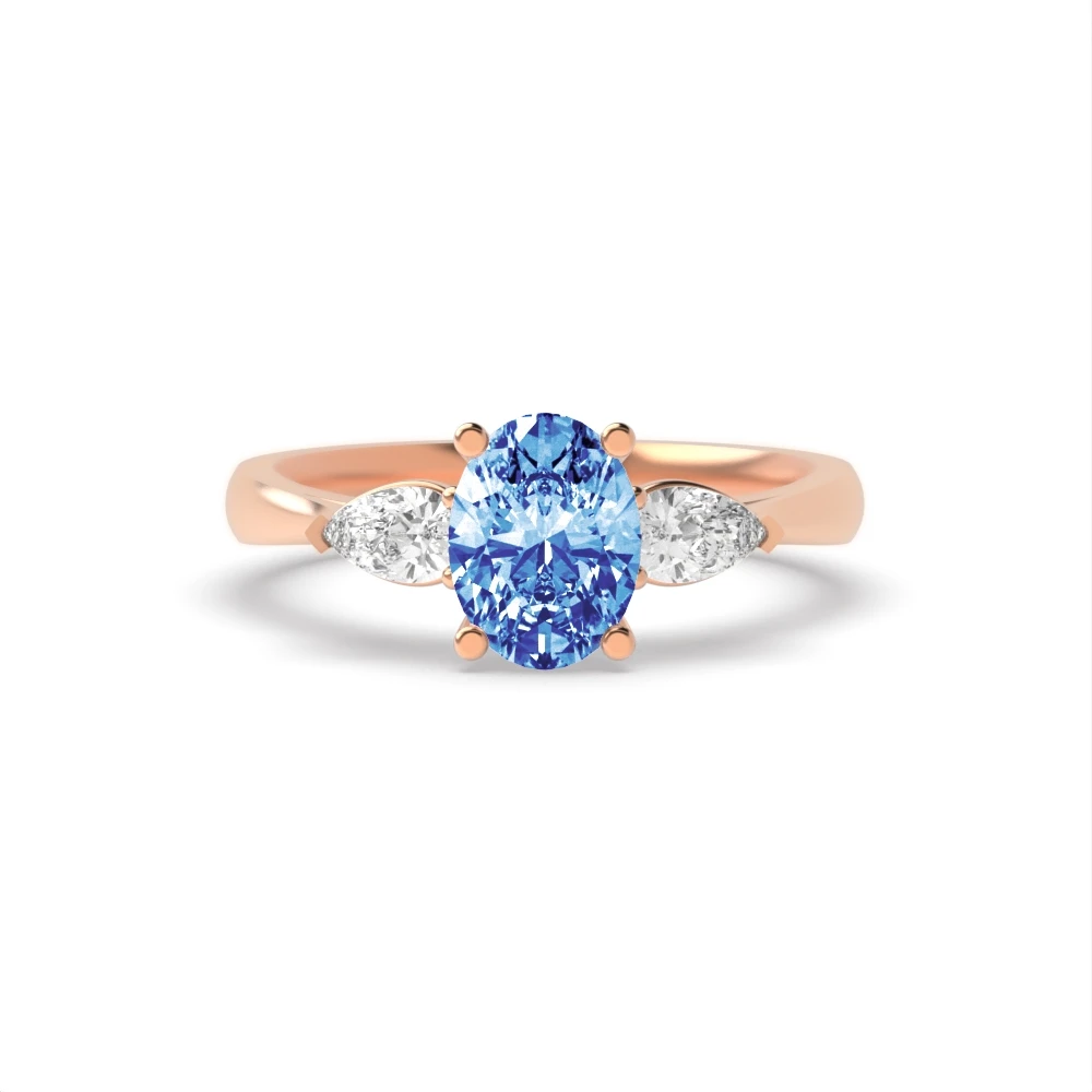 4 Prong Rose Gold Elegance Engagement Rings