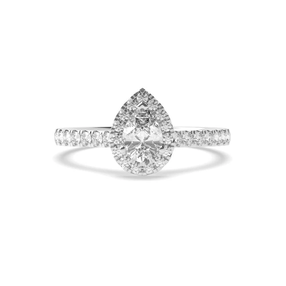 CATHEDRA Shoulder set Halo Engagement Rings