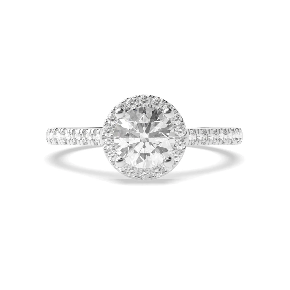 CATHEDRA Shoulder set Halo Engagement Rings