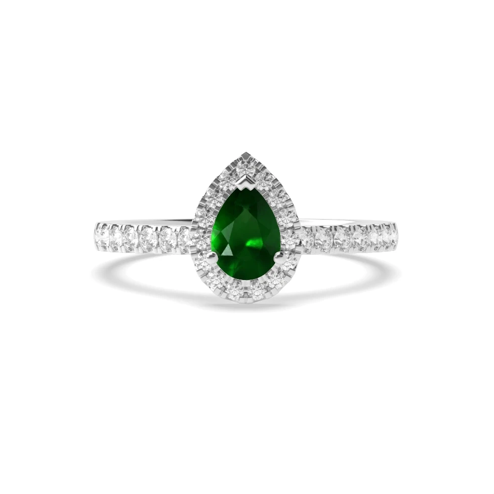 CATHEDRA Shoulder set Halo Engagement Rings