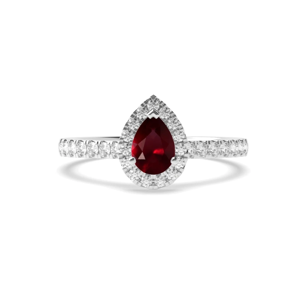 CATHEDRA Shoulder set Halo Engagement Rings