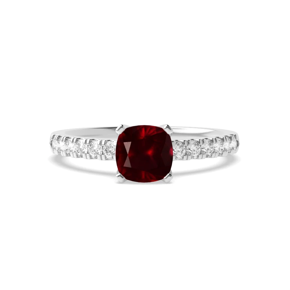 4 Prong Modern flower style Engagement Rings