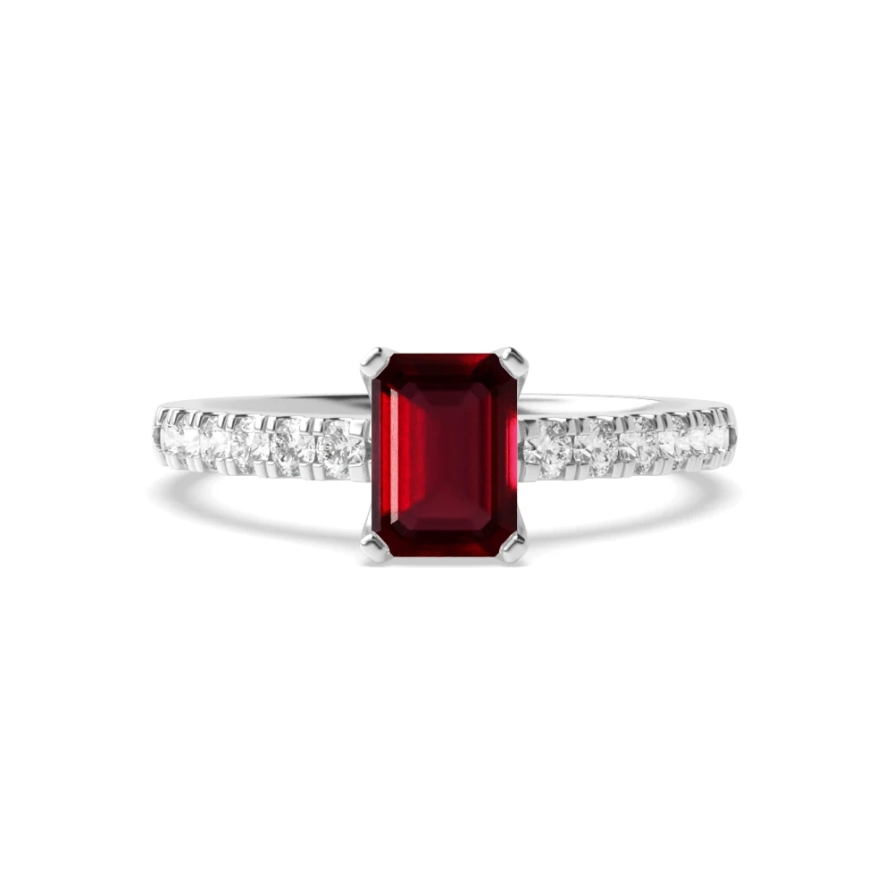 4 Prong Modern flower style Engagement Rings