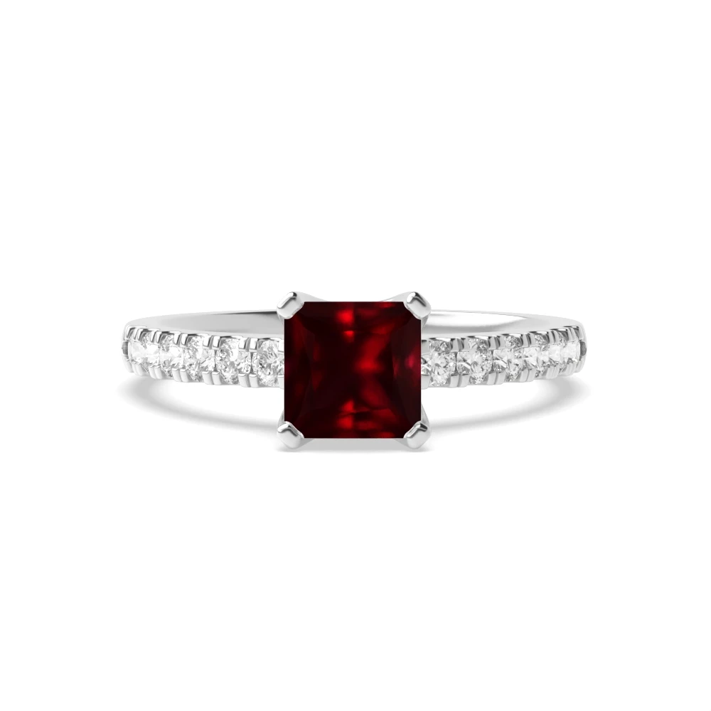 4 Prong Modern flower style Engagement Rings