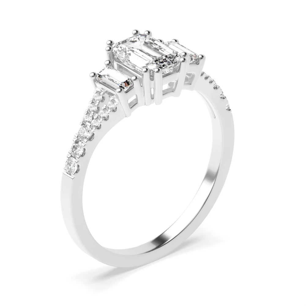 High Set Split shoulder Diamond Rings