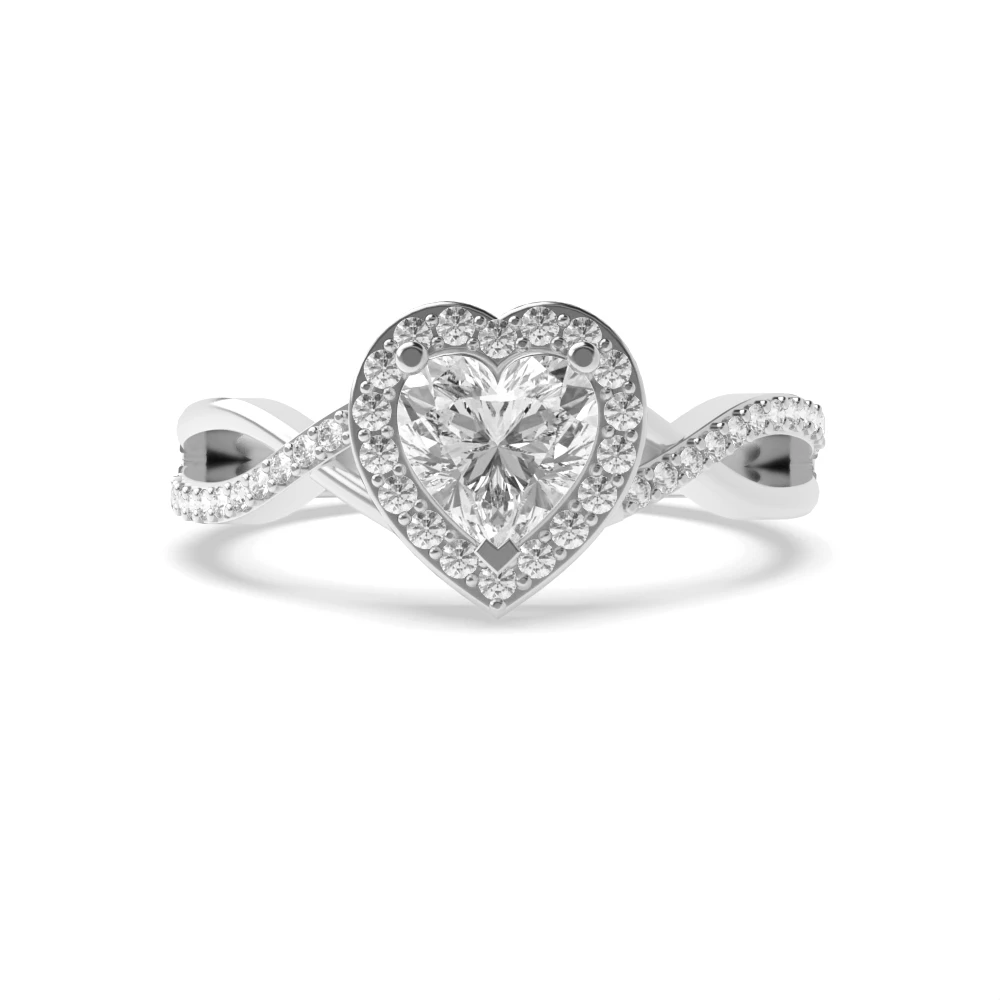 Low Set Intervene shoulder Twisted Engagement Rings