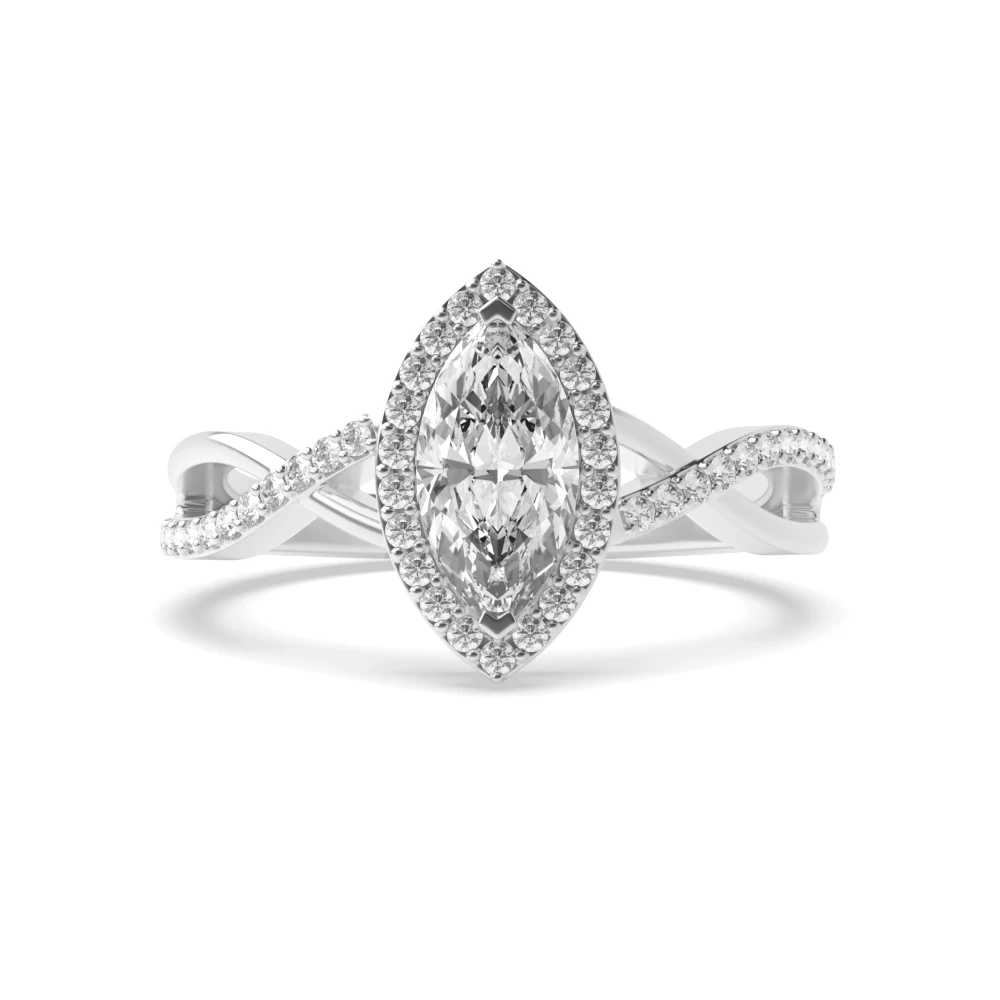 Low Set Intervene shoulder Twisted Engagement Rings