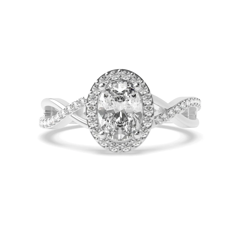 Low Set Intervene shoulder Twisted Engagement Rings