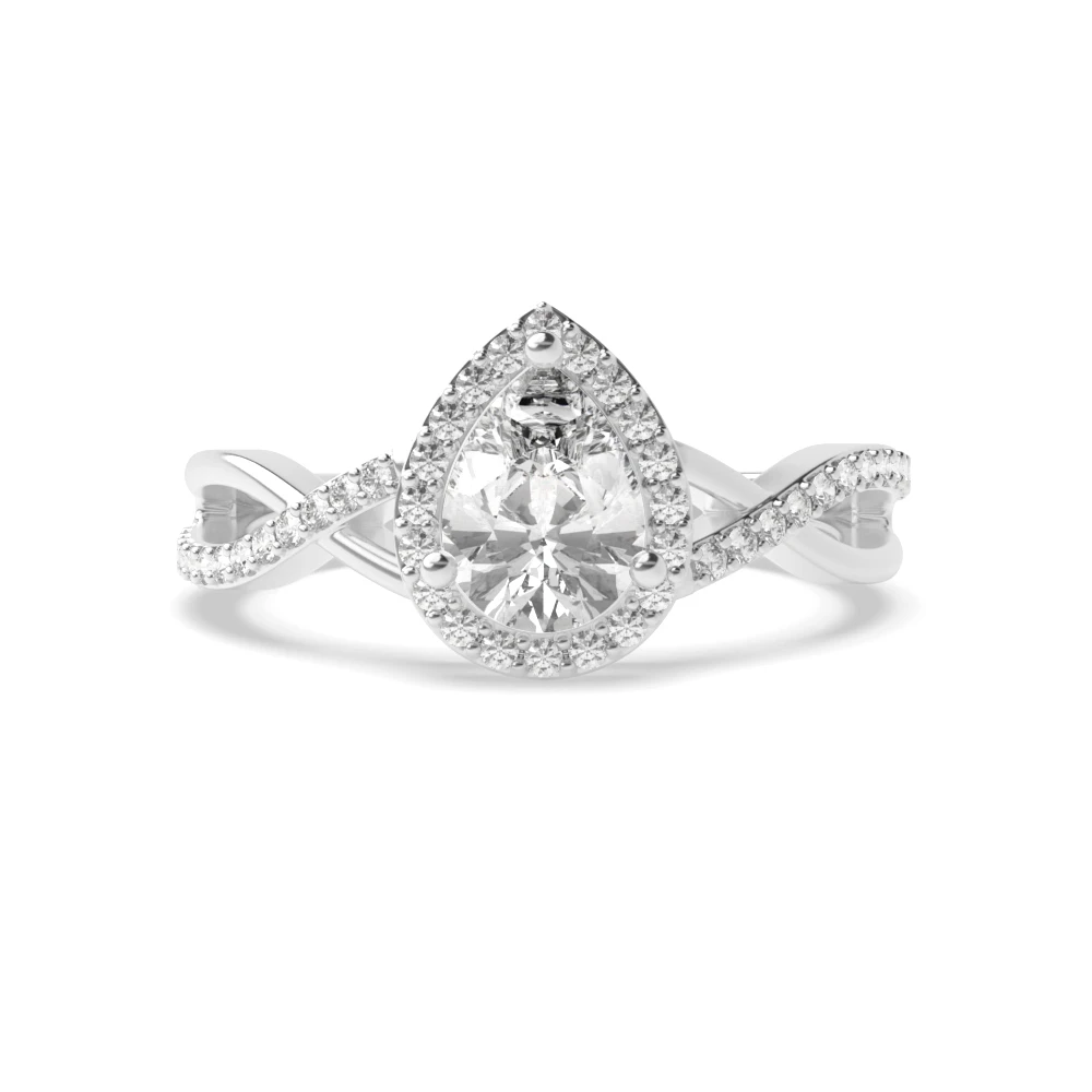 Low Set Intervene shoulder Twisted Engagement Rings