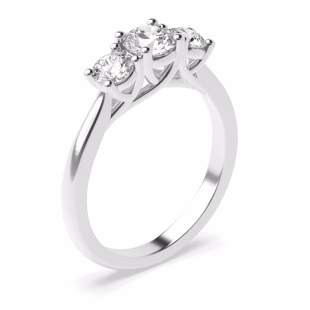 4 Prong Cross over claws Diamond Rings