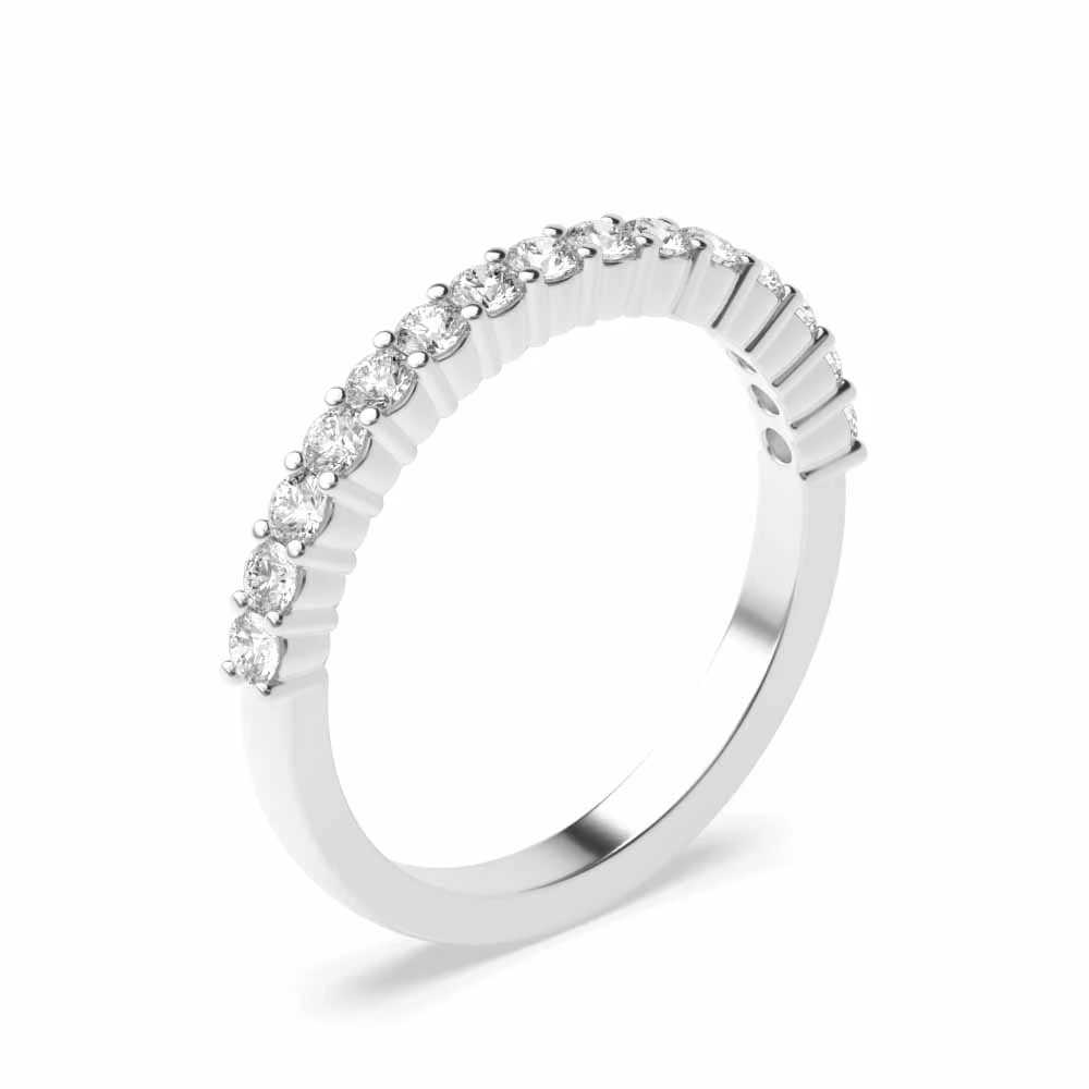 4 Prong White Gold Shared claw set Eternity Diamond Rings