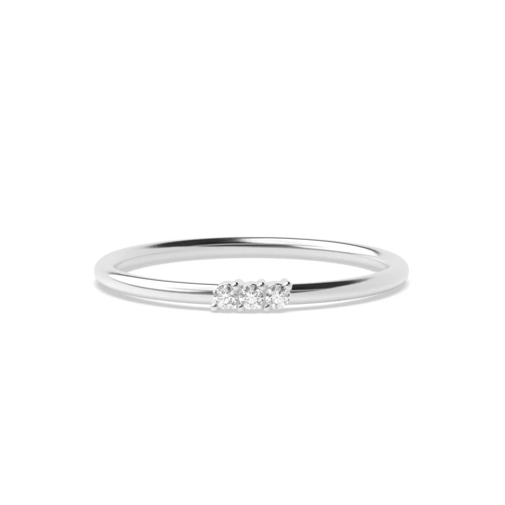 3 Prong Minimalist Eternity Engagement Rings