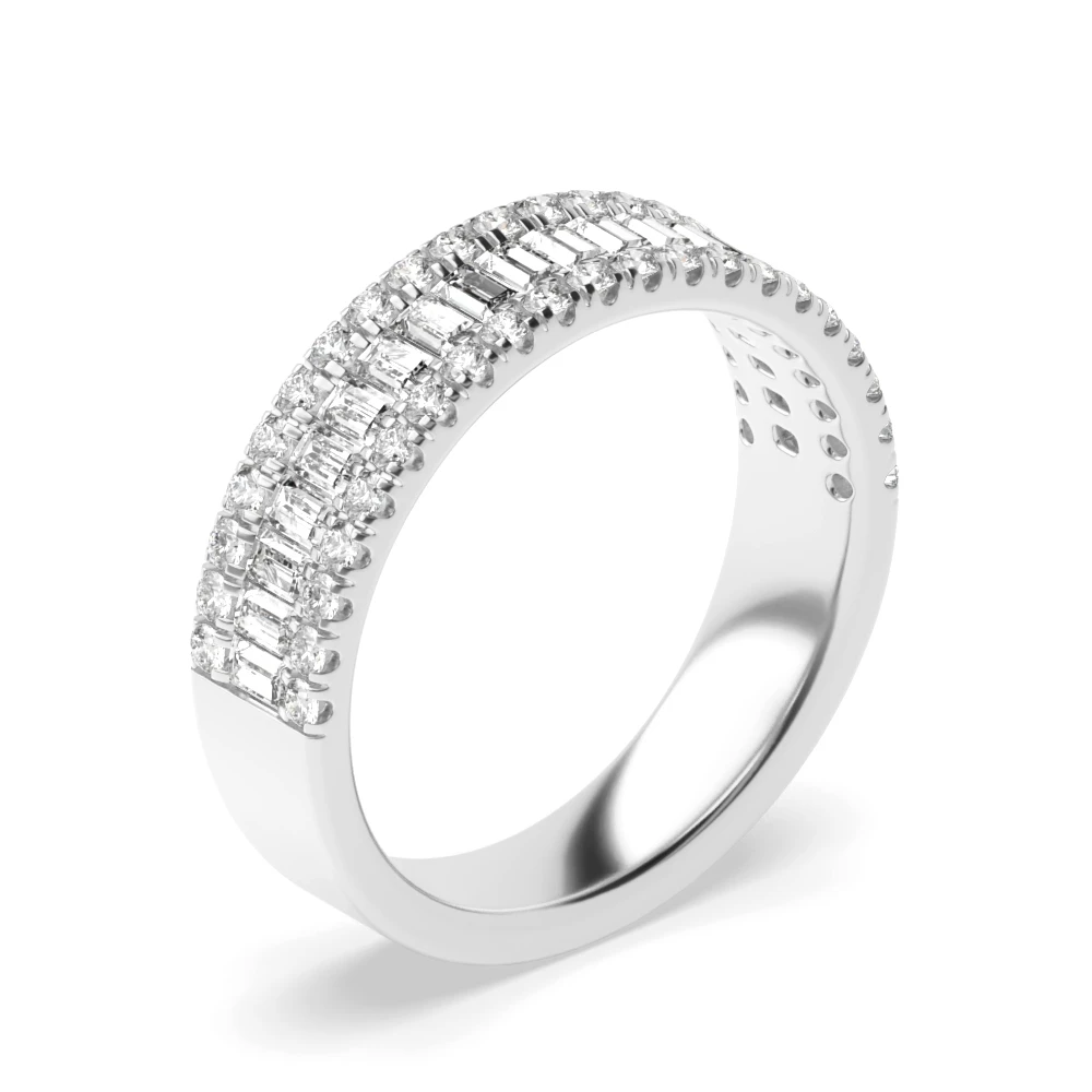 4 Prong And channel set Eternity Diamond Rings