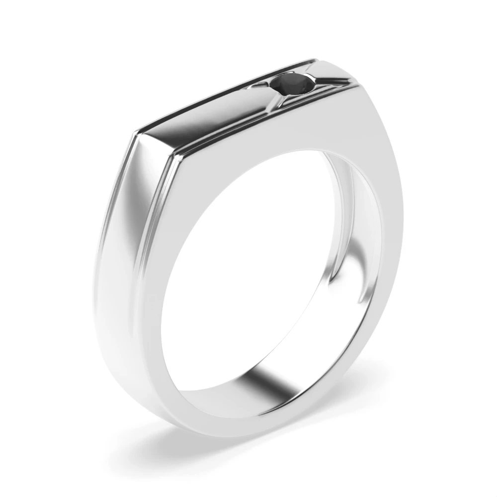 Pave Setting Flat top Wedding Rings & Bands