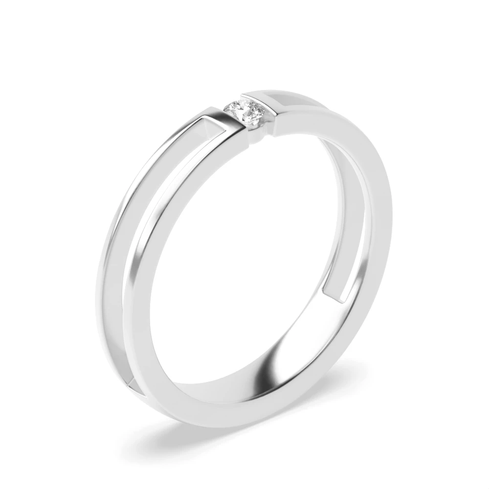 Channel Setting Double channel band Diamond Rings