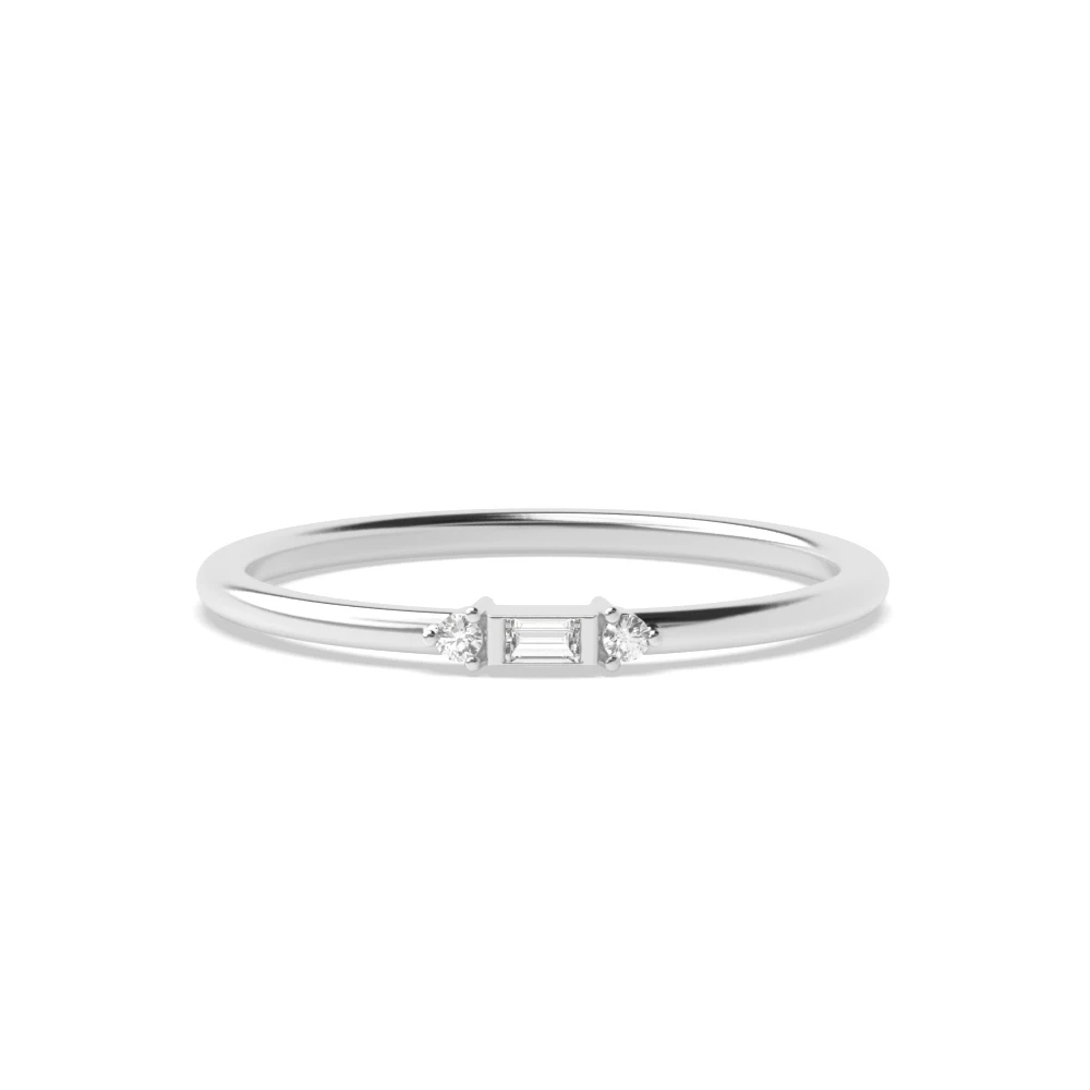 Low Set Baguette petit Sale Engagement Rings