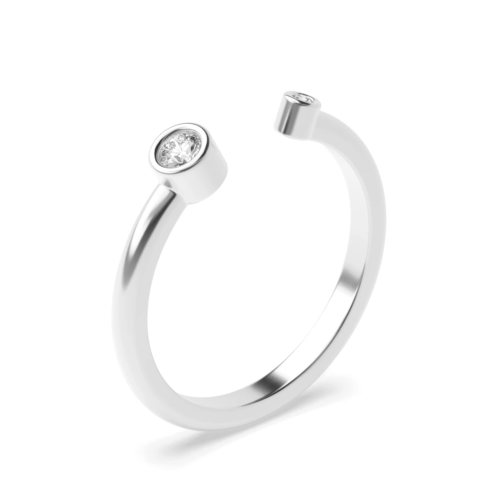 Bezel Setting Open ended Designer Diamond Rings