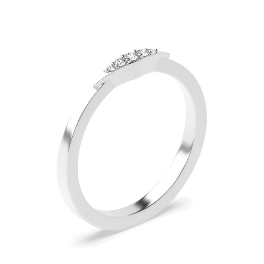 Pave Setting Delicate Designer Diamond Rings
