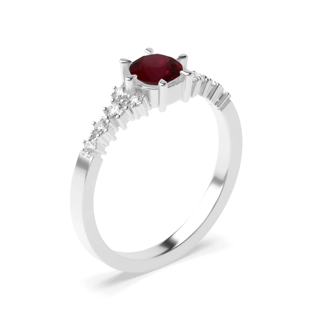 6 Prong Designer Promise Diamond Rings