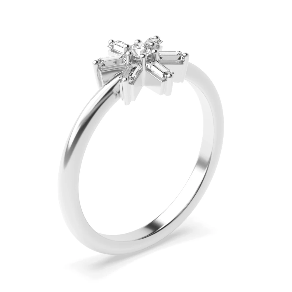 4 Prong Flower minimalist Cluster Quickship