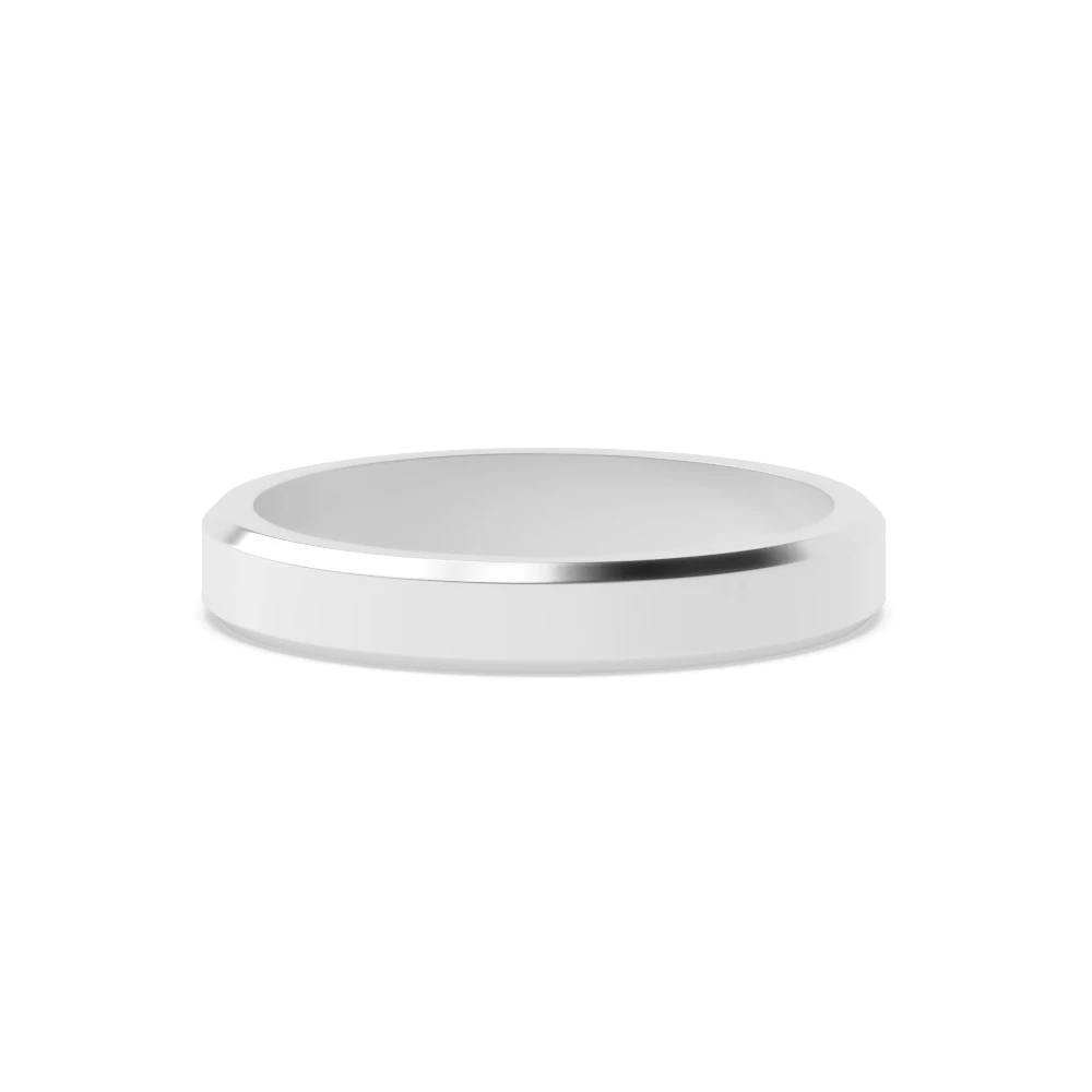 Bevelled edge profile Men's Plain Engagement Rings