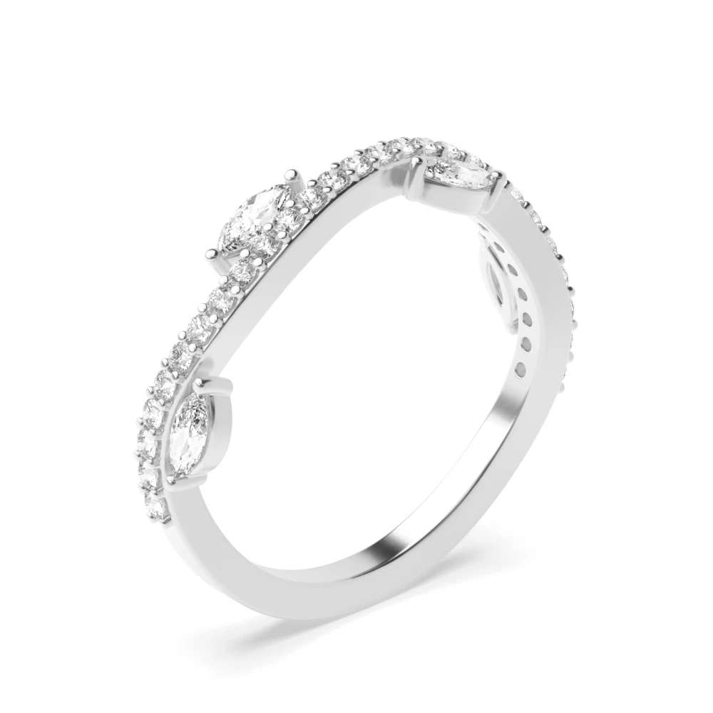 Pave Setting Modern Eternity Diamond Rings