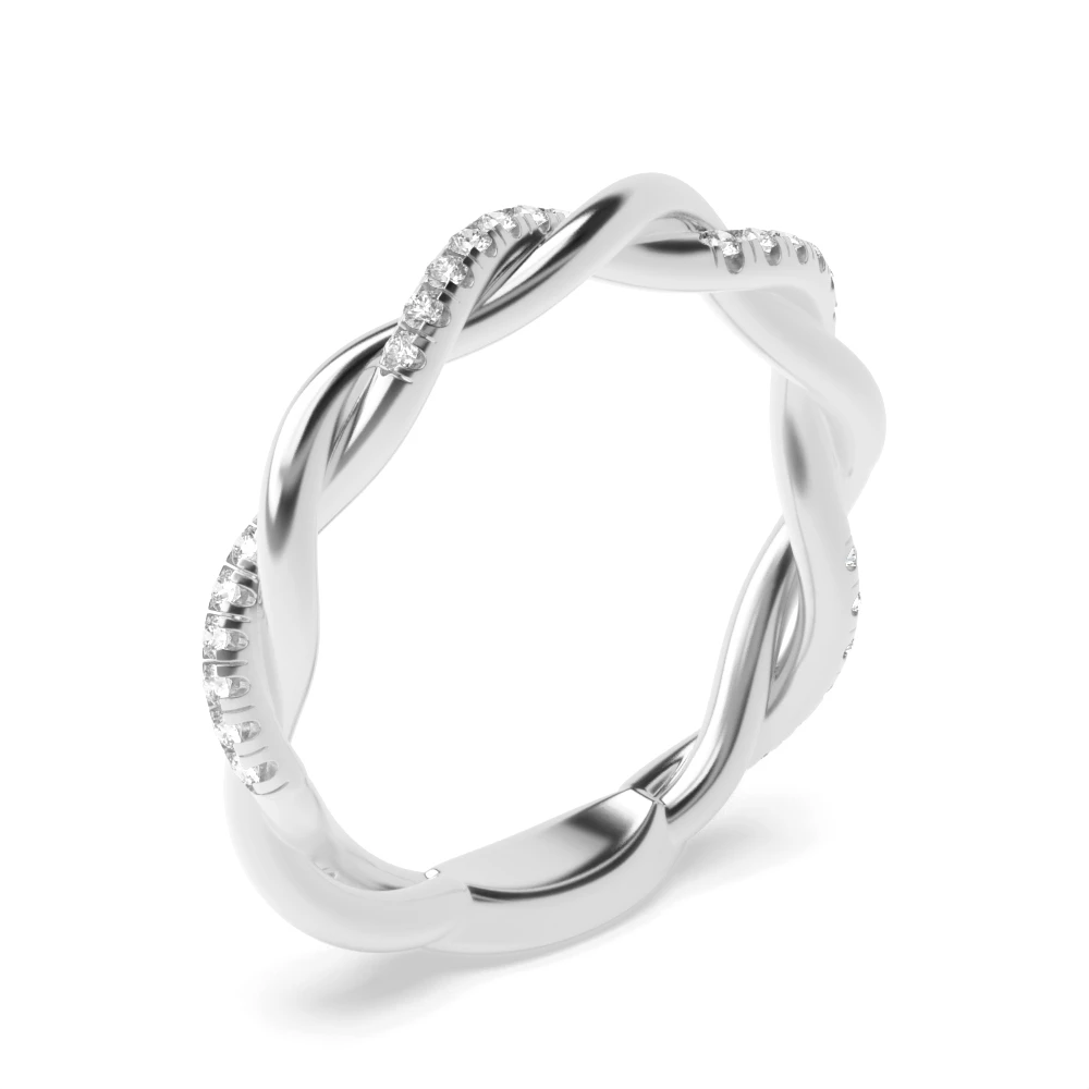 4 Prong Twisted crossover Unusual Wedding Rings & Bands