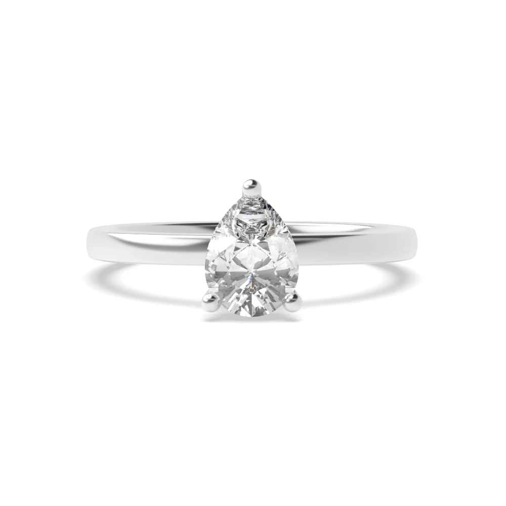 High Set Hidden halo plain shoulder Halo Engagement Rings