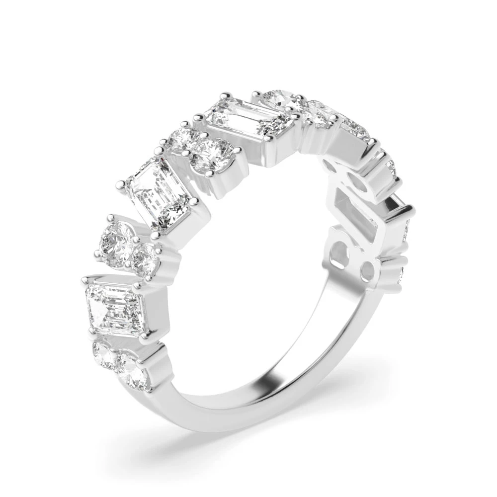 4 Prong Unusual Eternity Diamond Rings