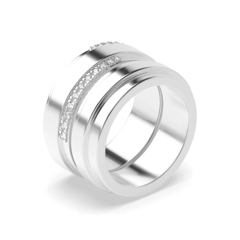 4 Prong Starhalfway Couples Diamond Rings