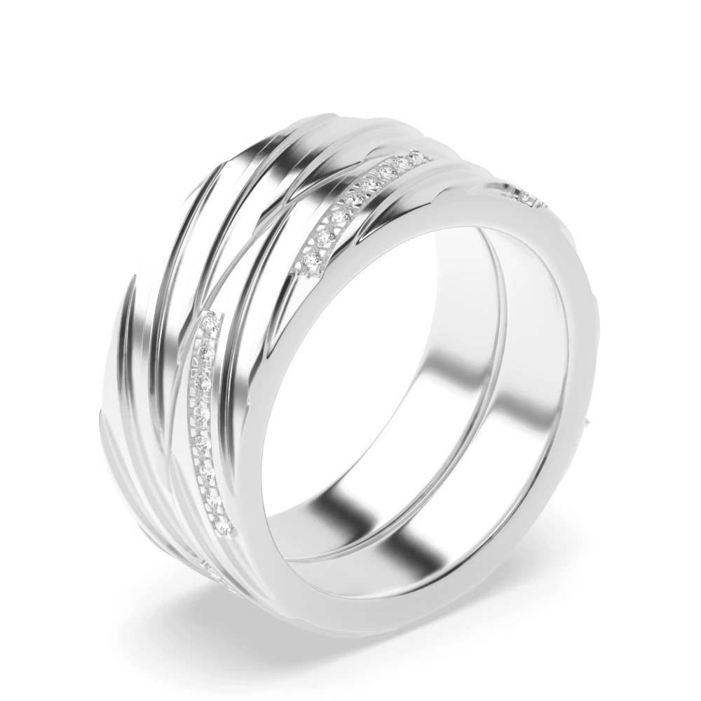 4 Prong Jewel-toned Eternity Diamond Rings