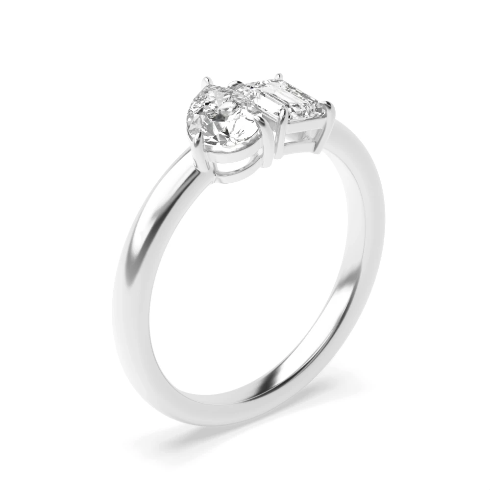 4 Prong And pear Two Stone Diamond Rings