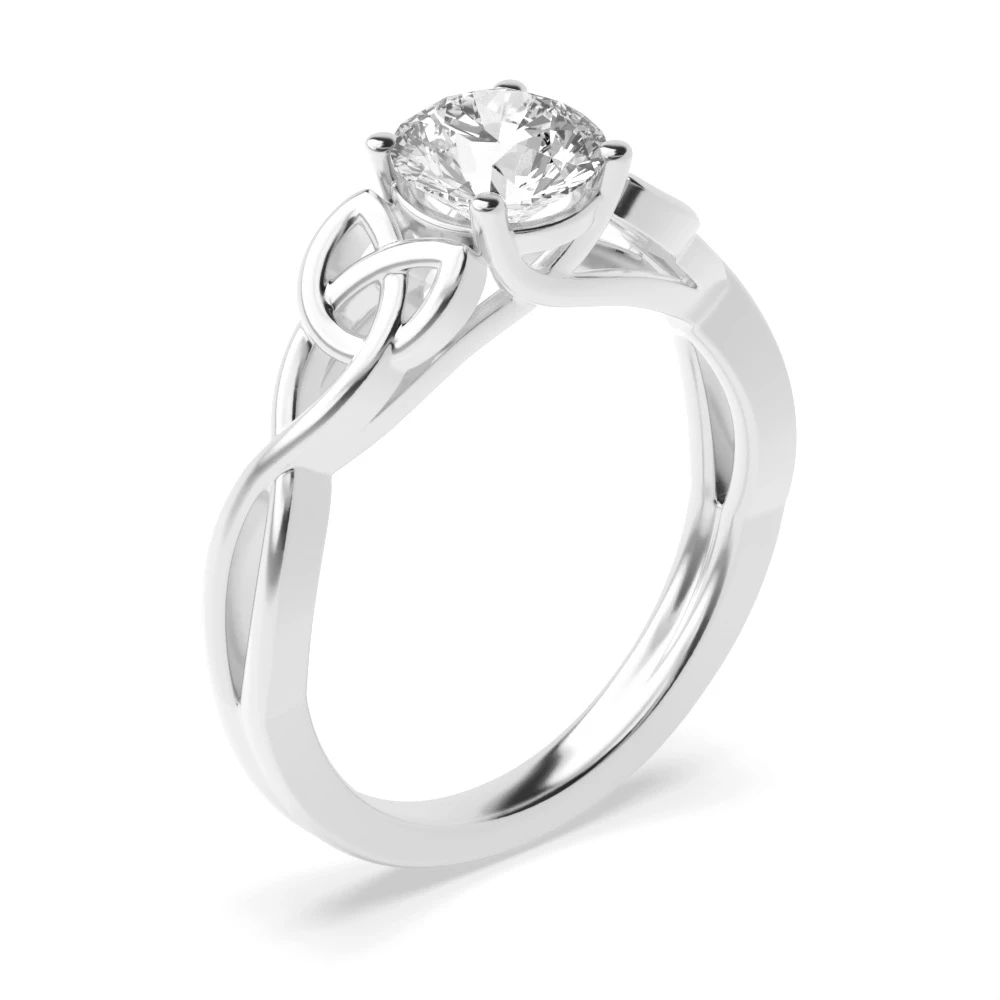Low Set Celtic Solitaire Diamond Rings