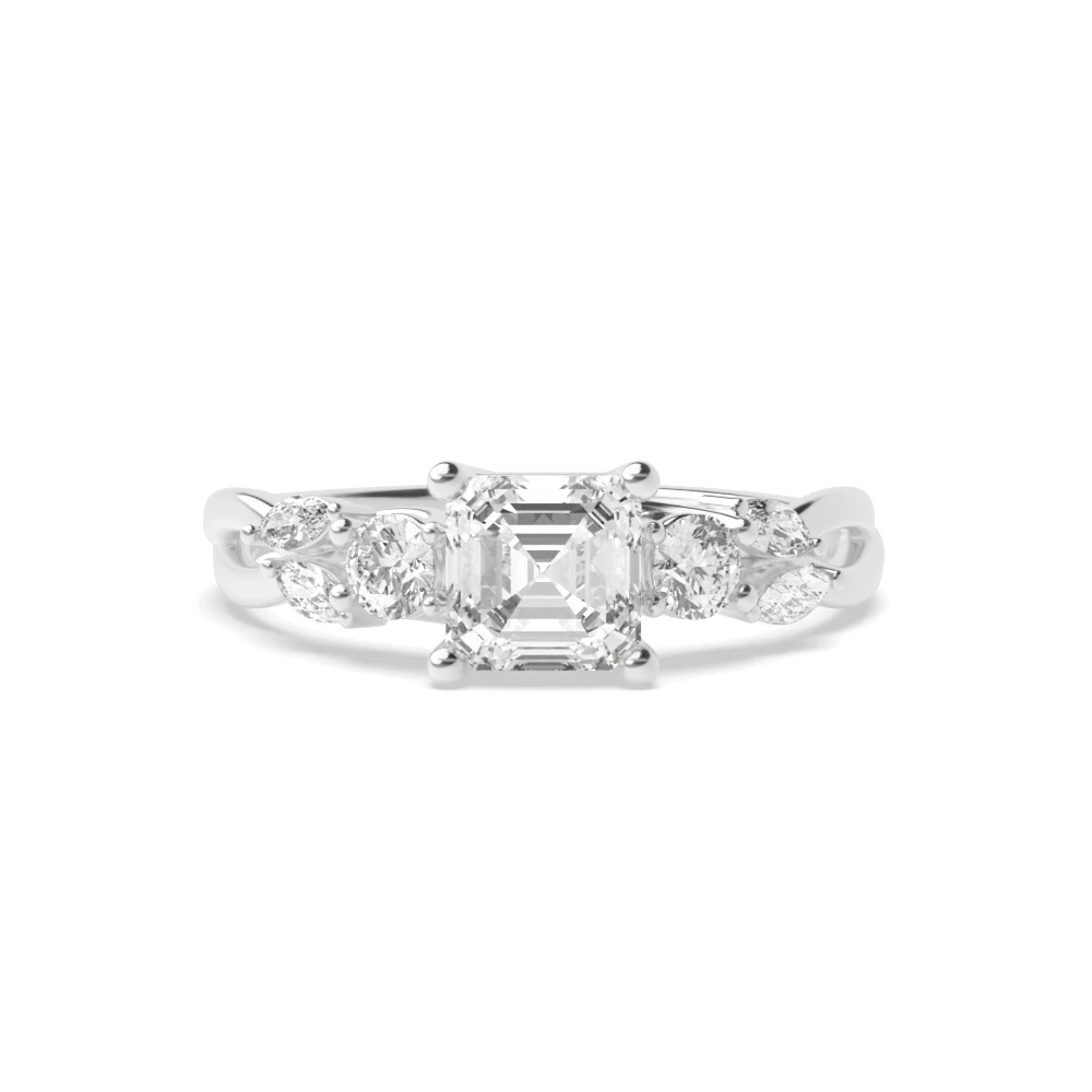Low Set Trellis crossover Unique Engagement Rings