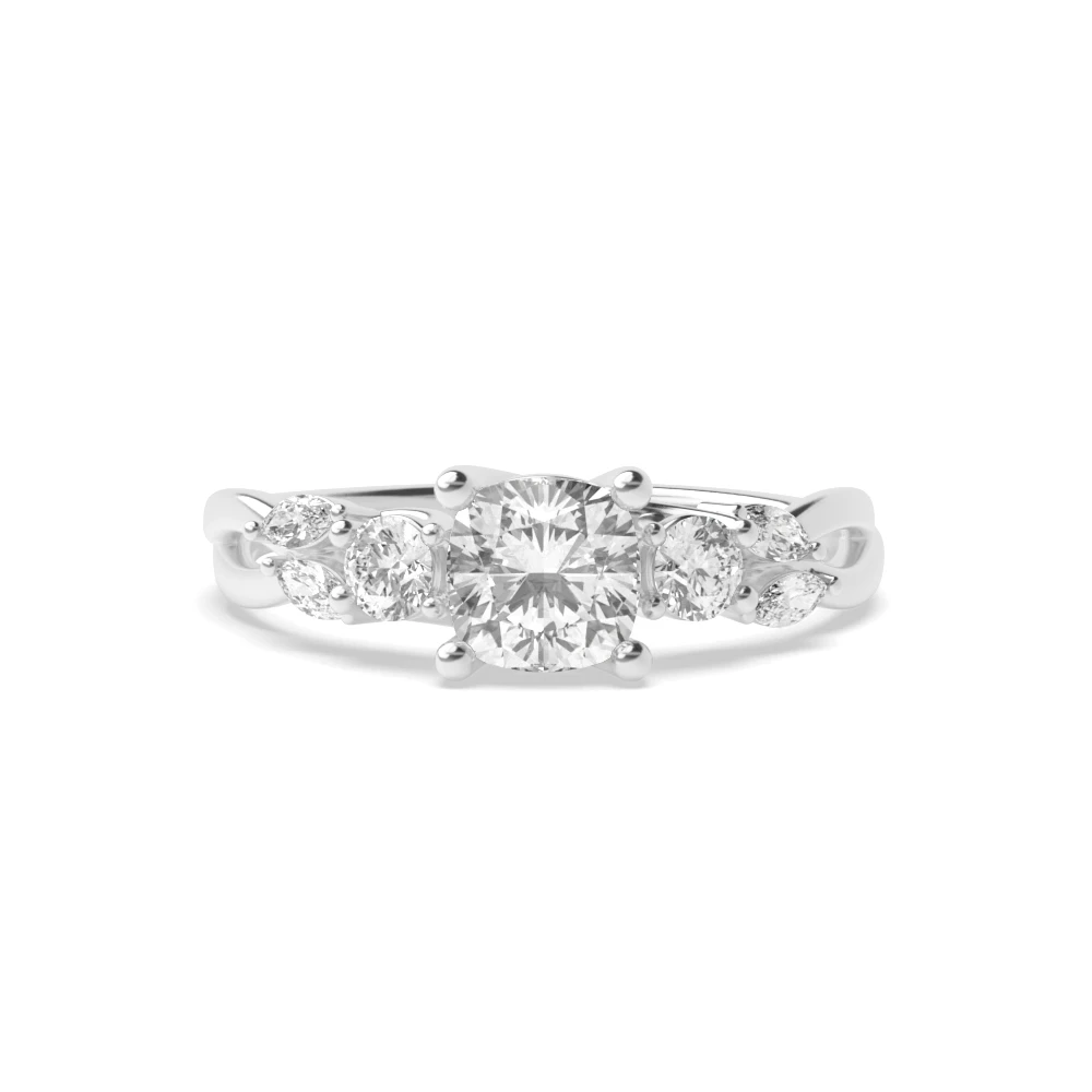 Low Set Trellis crossover Unique Engagement Rings