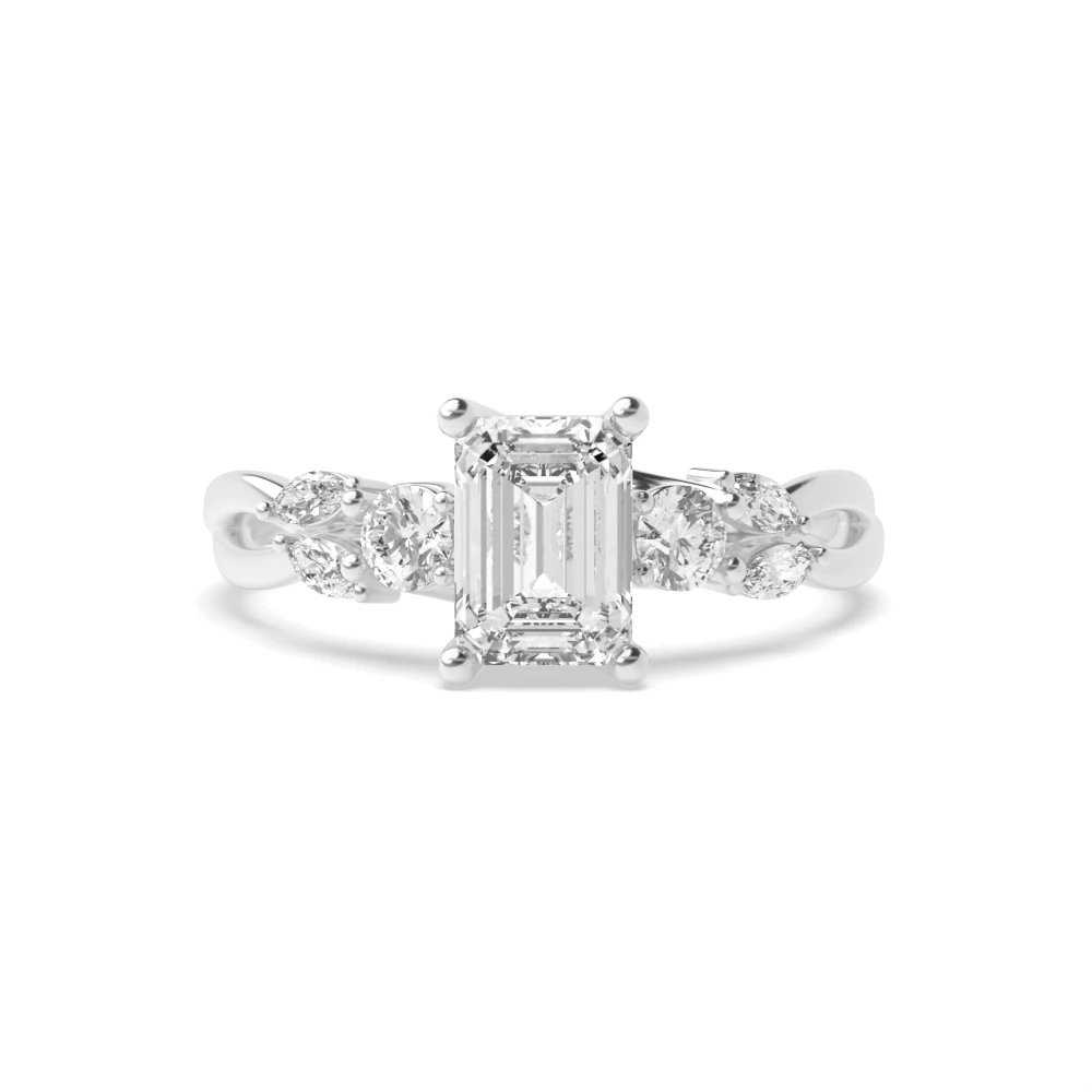 Low Set Trellis crossover Unique Engagement Rings