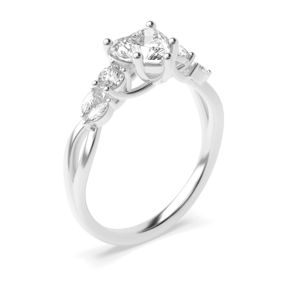 Low Set Trellis crossover Diamond Rings